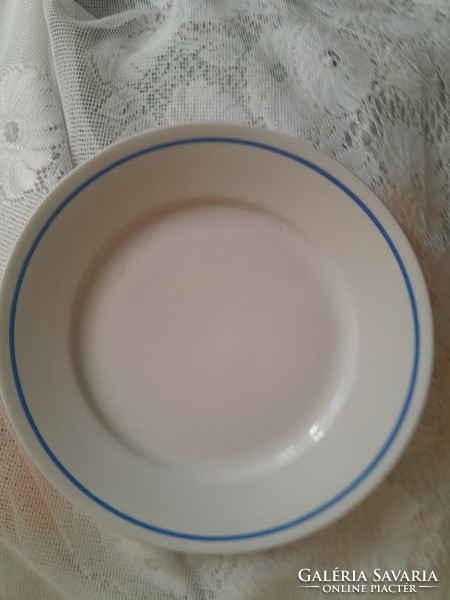 Zsolnay lapos tányér. Kék. Csíkos  24cm