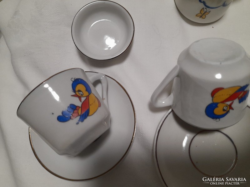 Régi Kahla porcelán játék teáskészlet