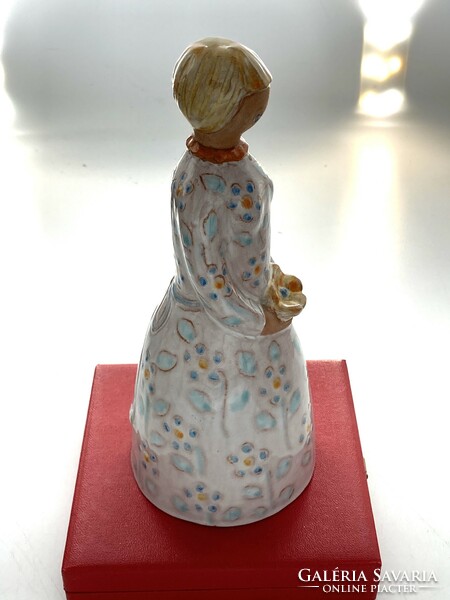 Anna Berkovits (1911-1986): ceramic girl, special glaze, marked, 21 cm high - collector's condition