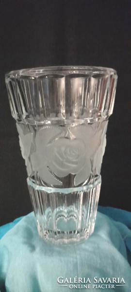 Retro cseh üveg váza - Bohemia Inwald -