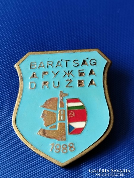1988 Soviet Czechoslovak Hungarian military training badge