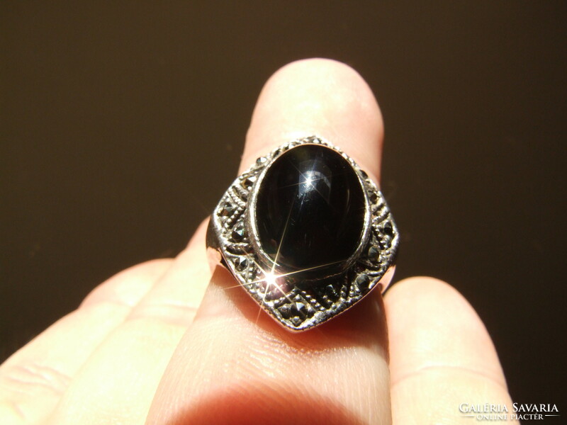 Silver ring with marcasite (171224)