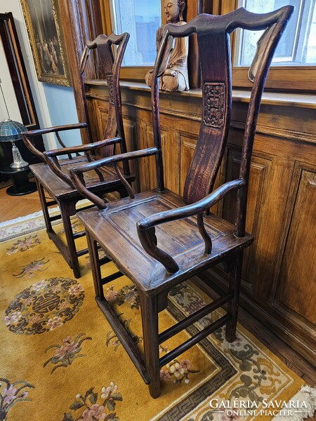 Pair of old chinese armchairs