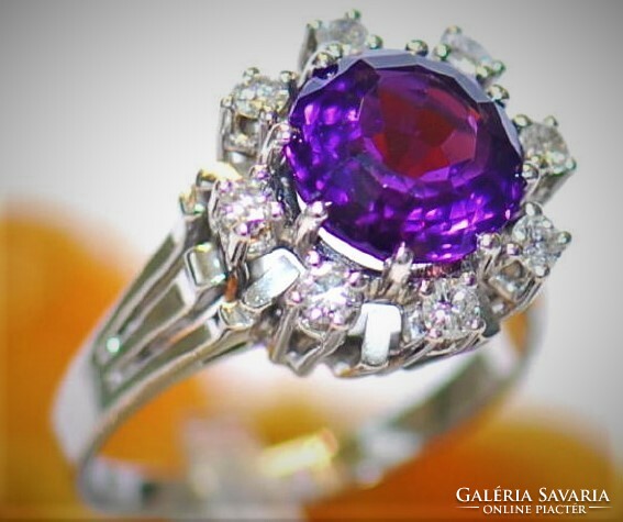 My 4Ct amethyst ring with 0.56Ct diamonds. With certificate