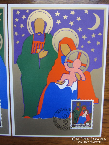 Christmas 1981 lichtenstein, wild--3pcs. Poster