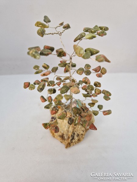 Unakit mineral tree with 98 stones