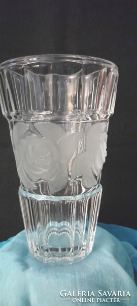 Retro Czech glass vase - bohemia inwald -