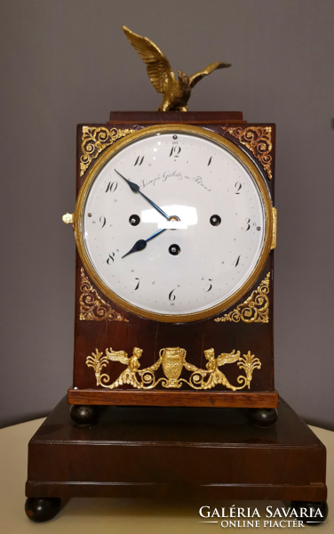 1820 Round, quarter strike Empire table clock.