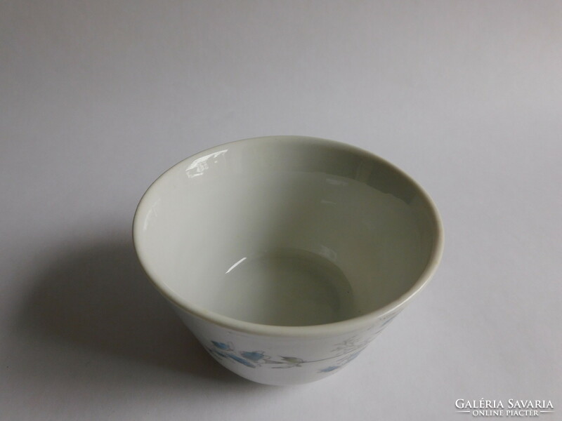 Antique, thick-walled tea cup with forget-me-not pattern