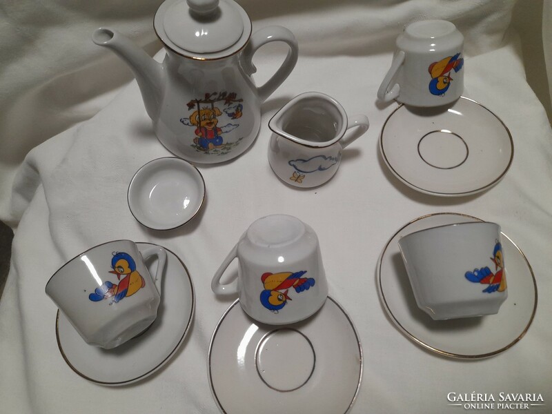 Old Kahla porcelain toy tea set