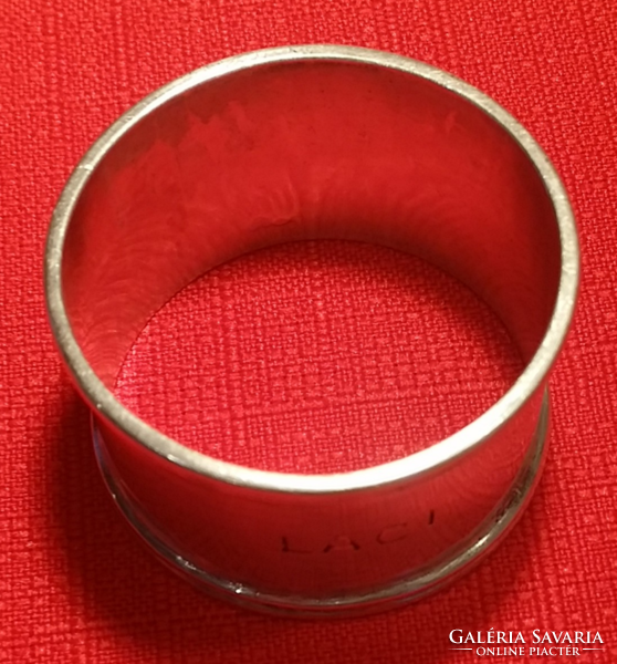 Silver napkin ring - with 