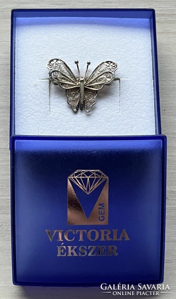 Butterfly brooch, silver