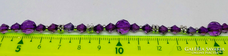 Glasses chain with purple acrylic beads 5