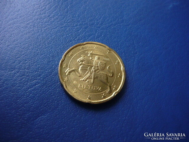 Lithuania 20 euro cents 2015 unc! Rare! Horse!