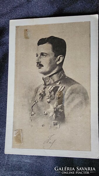 Arc. Károly, the last crowned king of Hungary, Habsburg, 1916, original photo sheet image