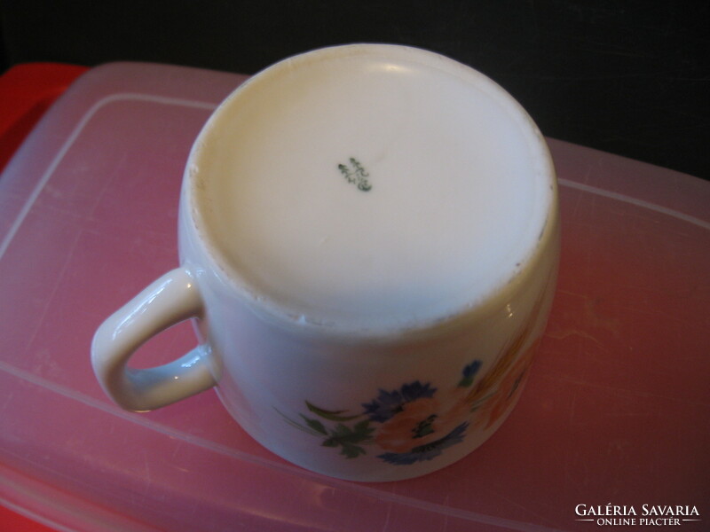 Antique poppy, cornflower h & c mug