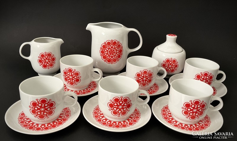 Alföldi showcase red gabriella complete coffee set