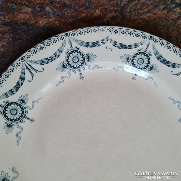 Antik francia fajansz tányér - Terre de Fer