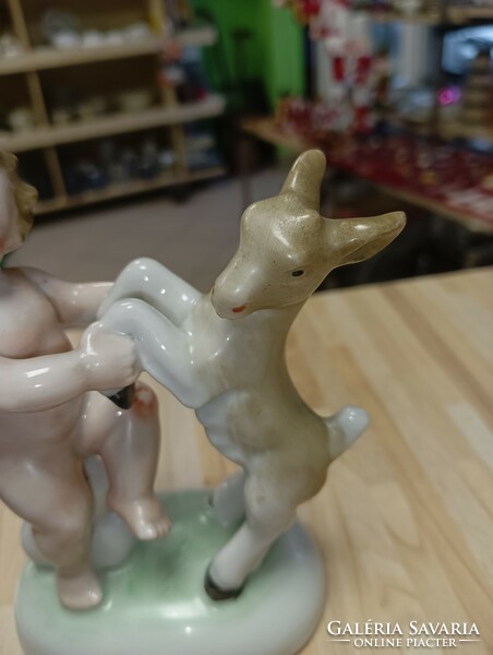 Extremely rare porcelain putto