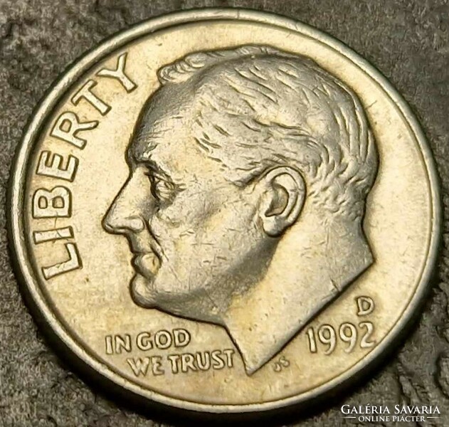 1 dime, 1992.D., ﻿Roosevelt Dime