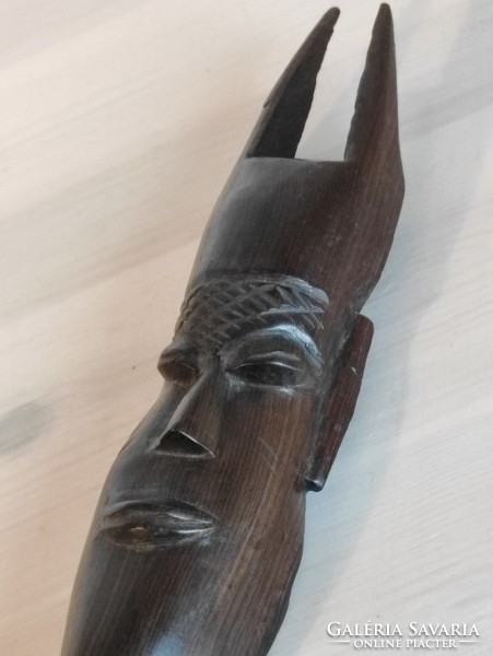 Devil's head, carved wooden wall decoration