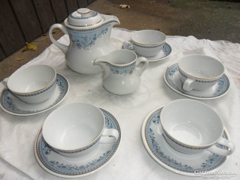 Raven House tea set with blue pattern