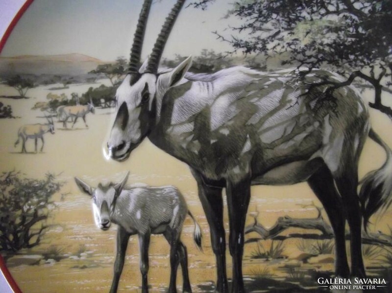 Villeroy Boch 3D-s falitányér,antilop mintás dísztányér (Heinrich , WWF)