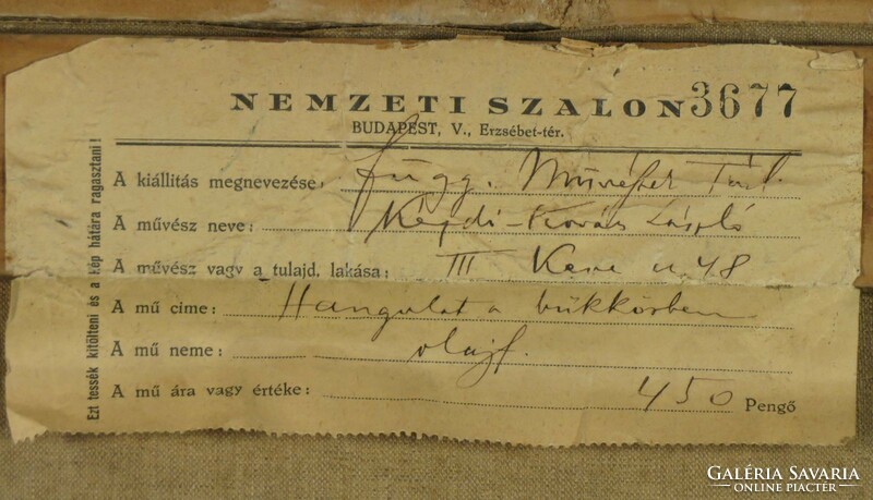 Kézdi-Kovács László : "Hangulat a Bükkösben" 1931