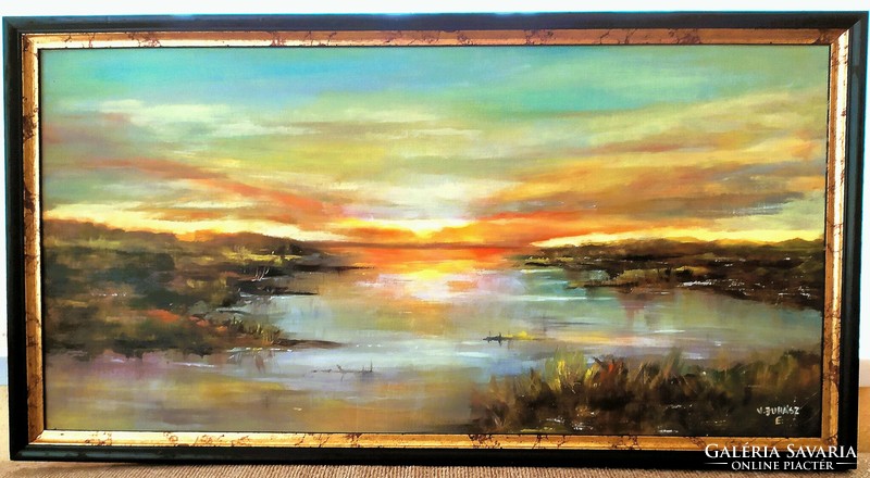 Sunset - large-scale contemporary painting