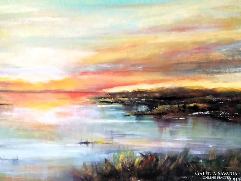 Sunset - large-scale contemporary painting