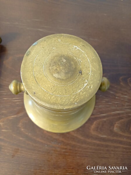 Copper mortar and pestle, early 1900s.