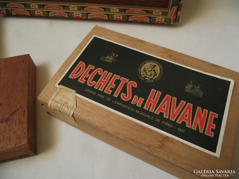 Szivaros fa doboz 2db (Havanna)