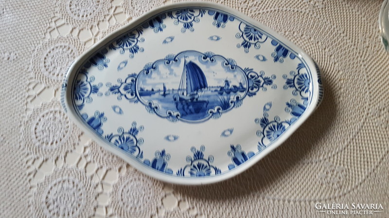 Old Royal Delft Dutch porcelain serving bowl