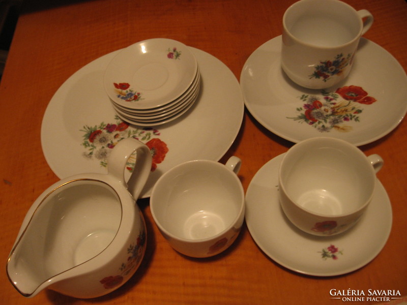 Retro Kahla poppy and daisy porcelain package 13 pcs