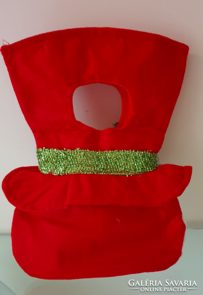Sophisticated snowman textile gift bag 30 cm