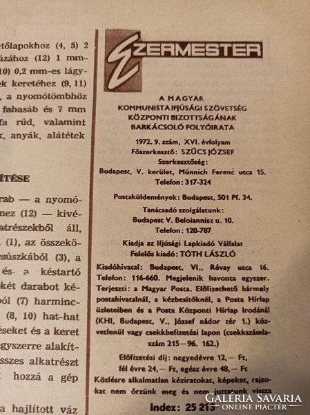1972 / SZEPTEMBER EZERMESTER/ SZÜLETÈSNAPRA/KARÀCSONYRA.