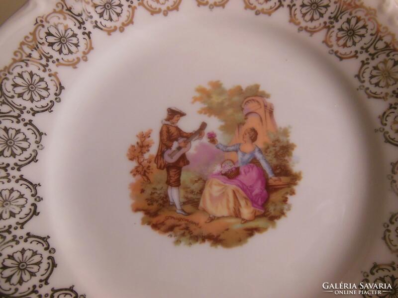 Cutlery - 10 pcs - bavaria winterling - antique - porcelain - cookie 17 cm - plate 13 x 3.5 cm