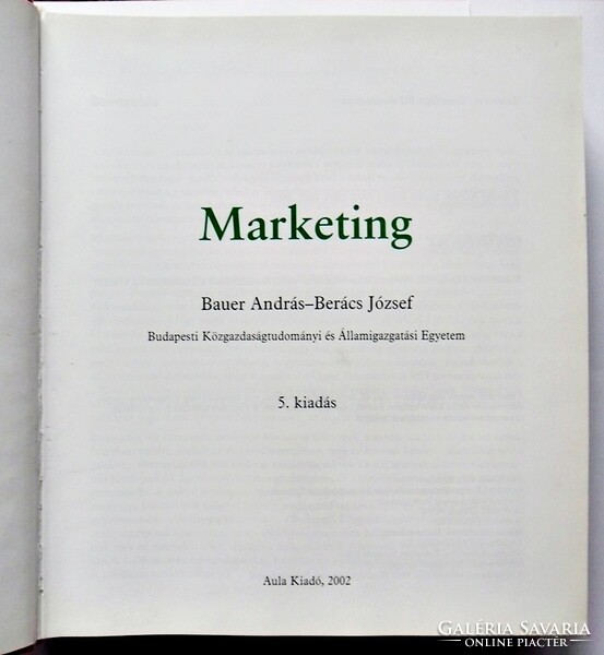 András Bauer, József Bérács: marketing