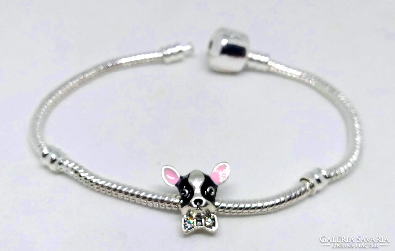 Pandora compatible tie chihuahua charm for bracelet, necklace 175