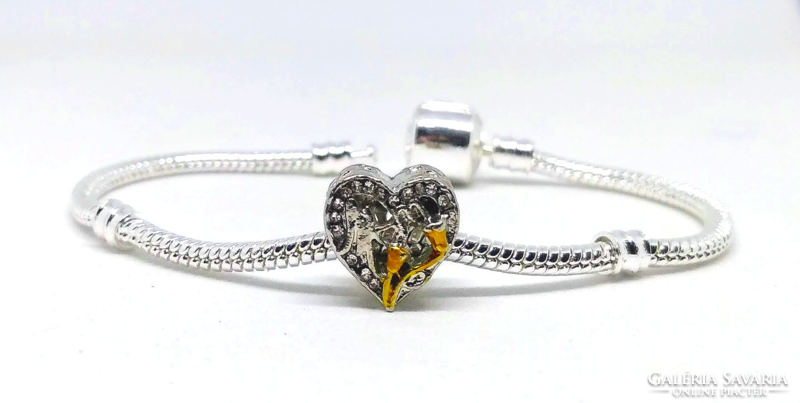 Pandora compatible mom heart charm for bracelet, necklace 174