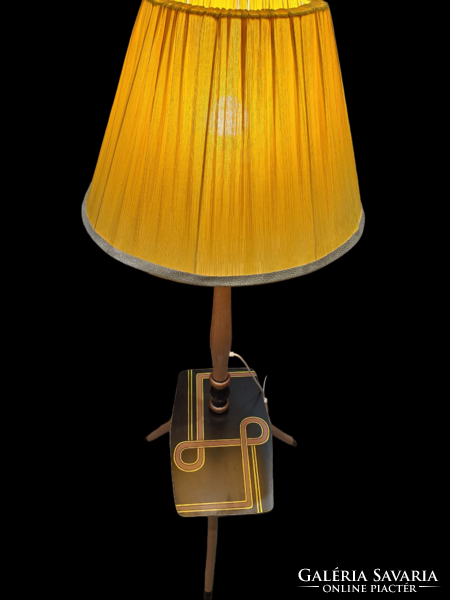 Mid-century wooden floor lamp