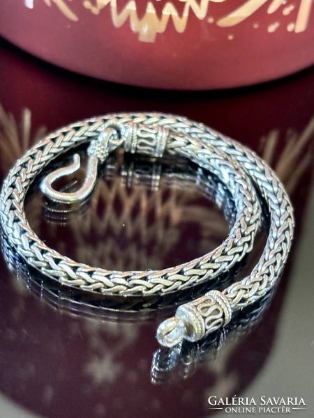 Rugged silver bracelet