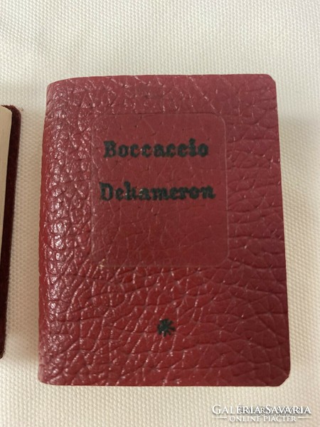 Minibook: Boccaccio Decameron fiction book publisher 1957., Two volumes 359 or 382 Page