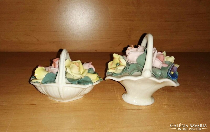 German porcelain flower basket - 2 pcs in one (fp)