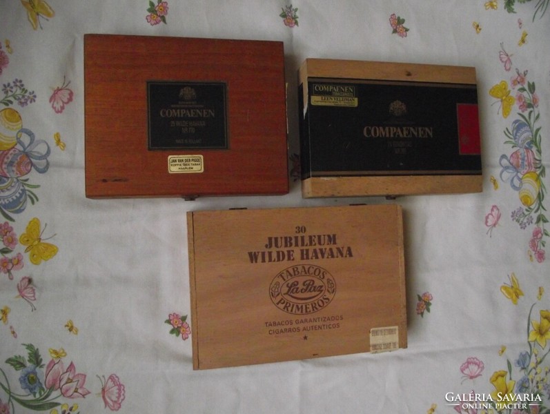 Cigar wood box 3pcs (havana compaenen)