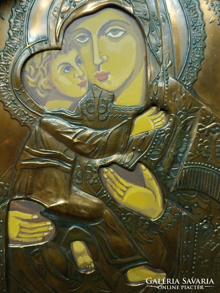 Mária és Kis Jézus lkon - Eleusza lstenanya