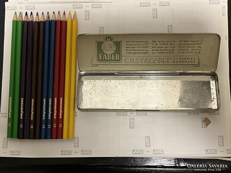 Eberhard faber faber castell 70s colored pencil double set !!!