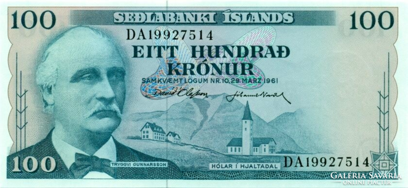 Iceland 100 kroner 1961 oz