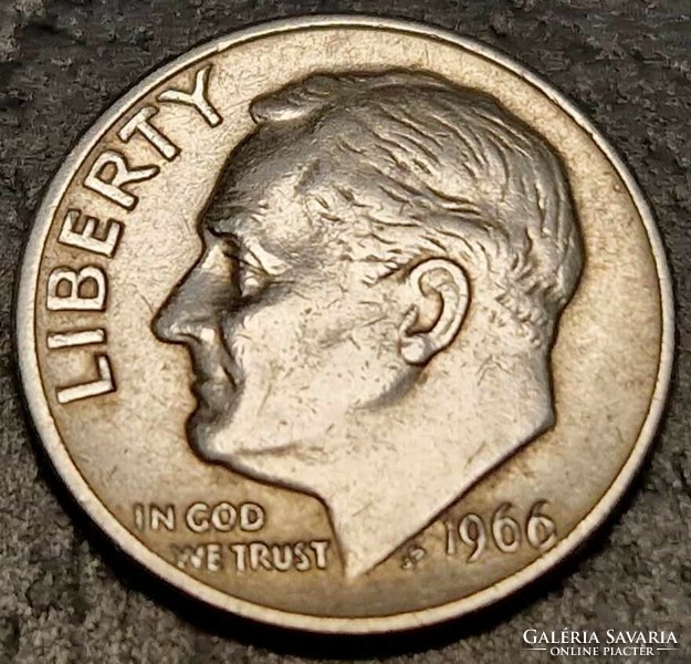 1 dime, 1966., ﻿Roosevelt Dime