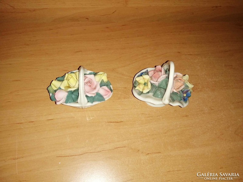 German porcelain flower basket - 2 pcs in one (fp)